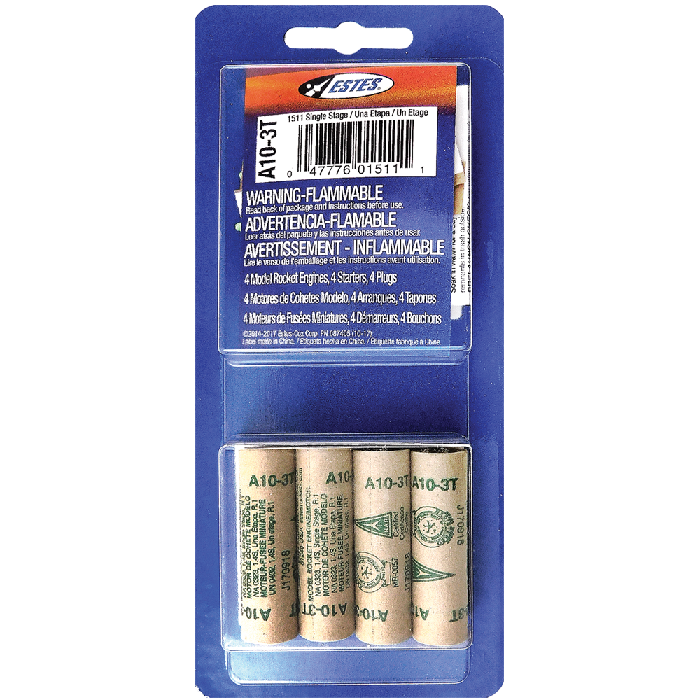 Estes Rockets - A10-3T (4 ea)