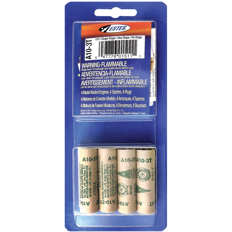 Estes Rockets - A10-3T (4 ea)