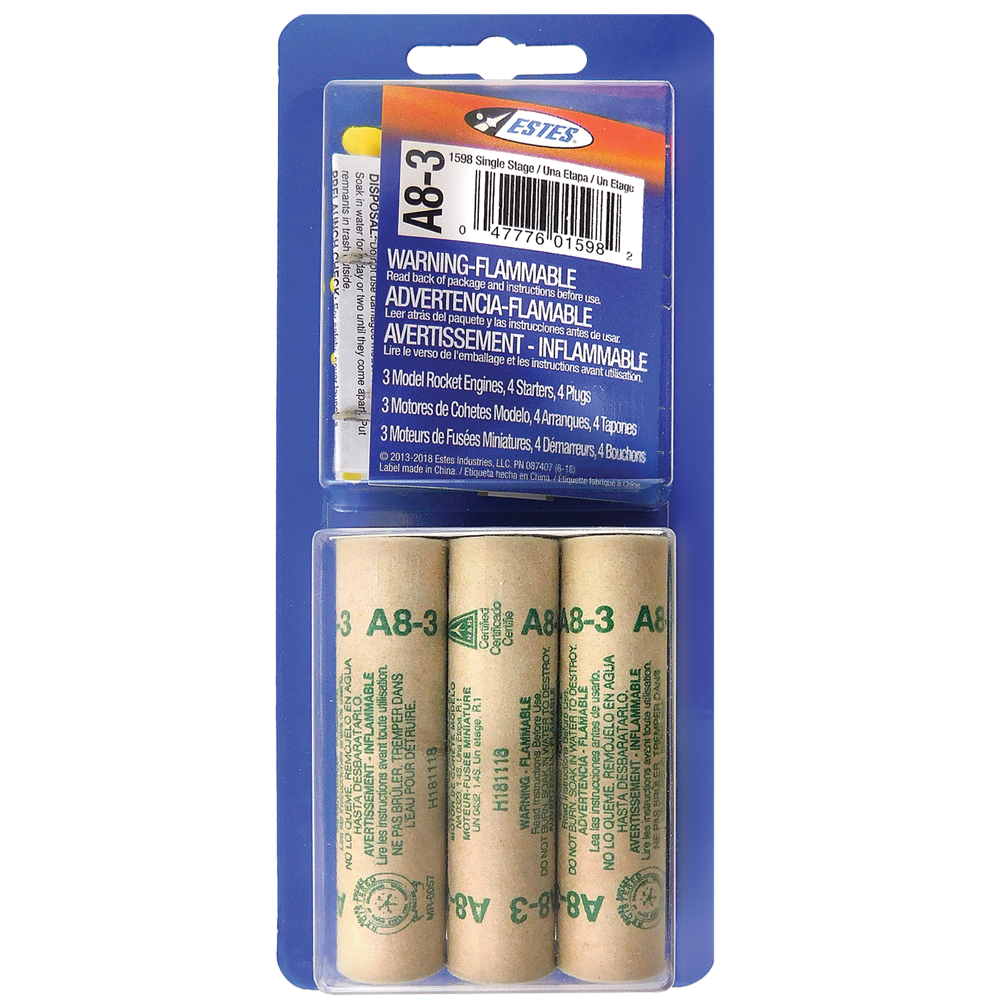 Estes Rockets - A8-3 (3 ea)