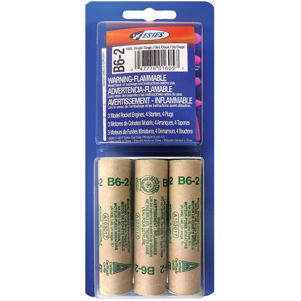 Estes Rockets - B6-2 (3 ea)