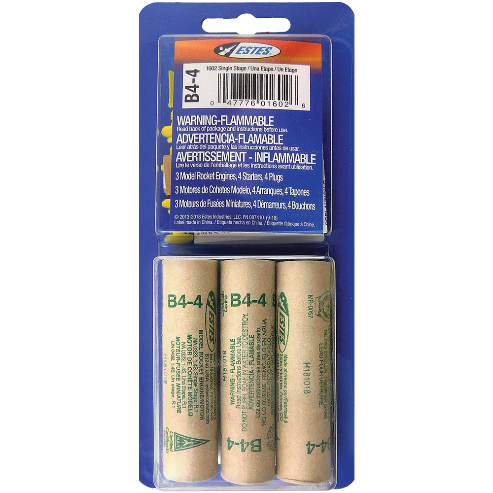 Estes Rockets - B4-4 (3 ea)