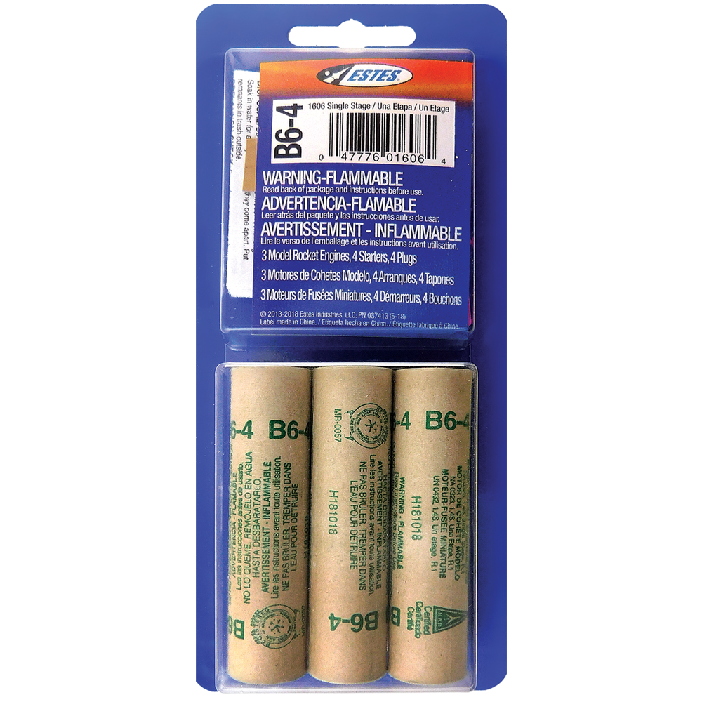 Estes Rockets - B6-4 (3 ea)