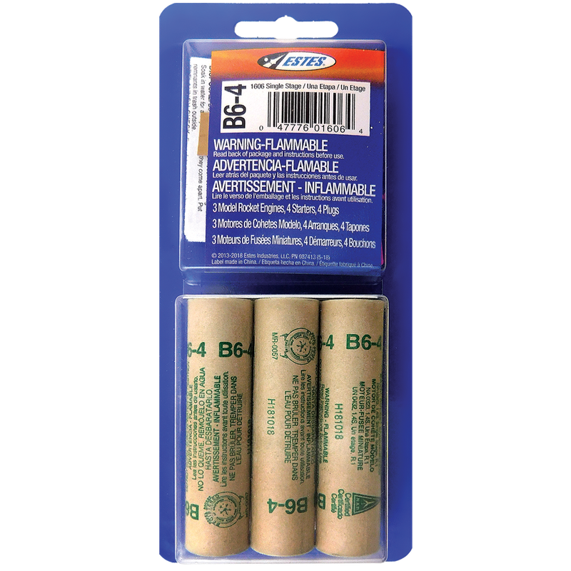 Estes Rockets - B6-4 (3 ea)