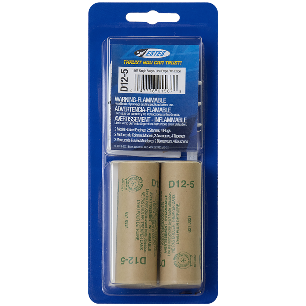 Estes Rockets - D12-5 (2 ea)
