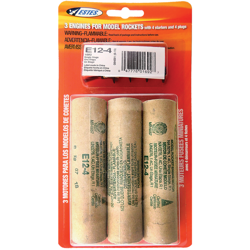 Estes Rockets - E12-4 (3 ea)