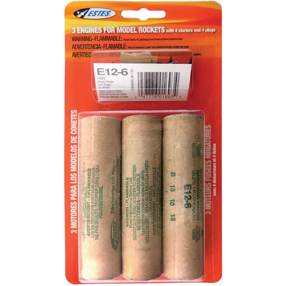 Estes Rockets - E12-6 (3 ea)