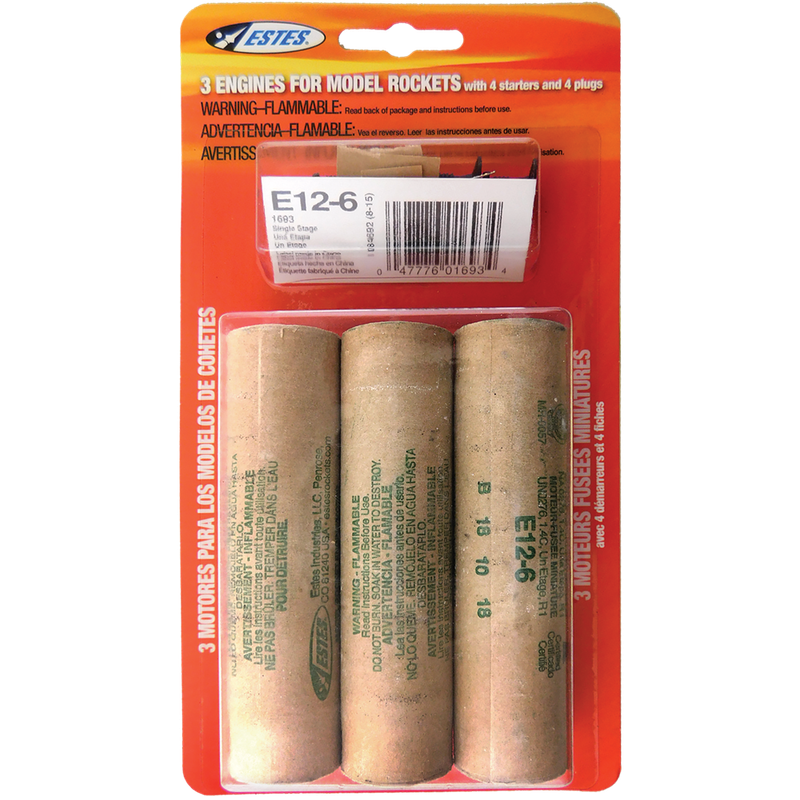 Estes Rockets - E12-6 (3 ea)