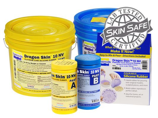 Smooth-On - Dragon Skin 10 NV (No Vacuum) (1 Pint A:1 Pint B)