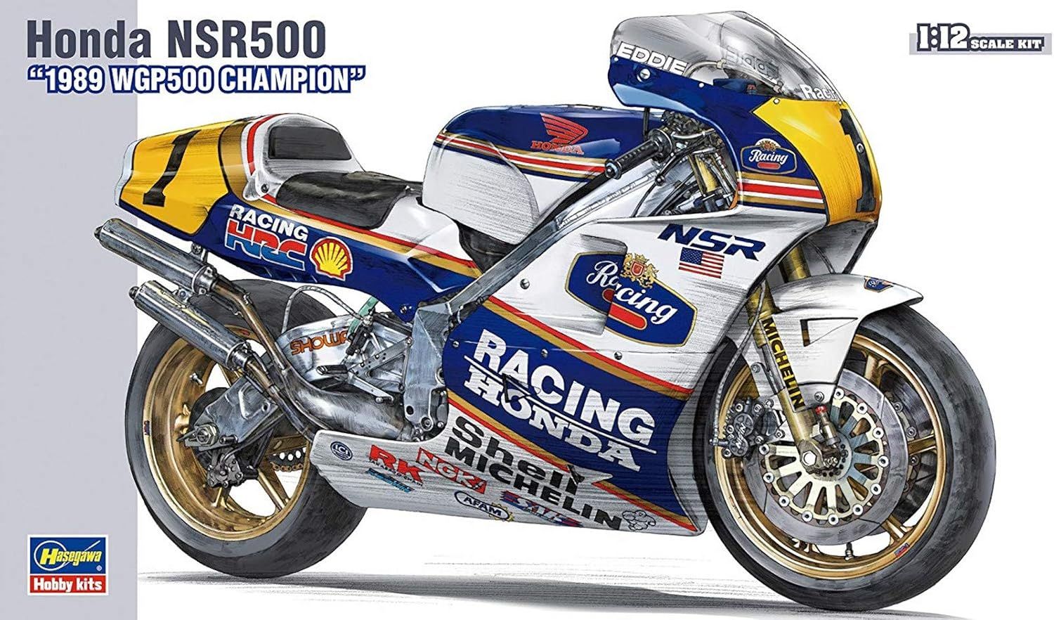 Hasegawa - 1/12 Honda Nsr500 &#39;1989 Wpg500 Champion&#39; BK4