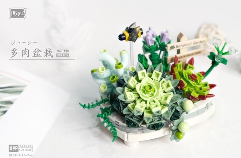 LOZ Block - Eternal Flowers - Potted Succulent Plants