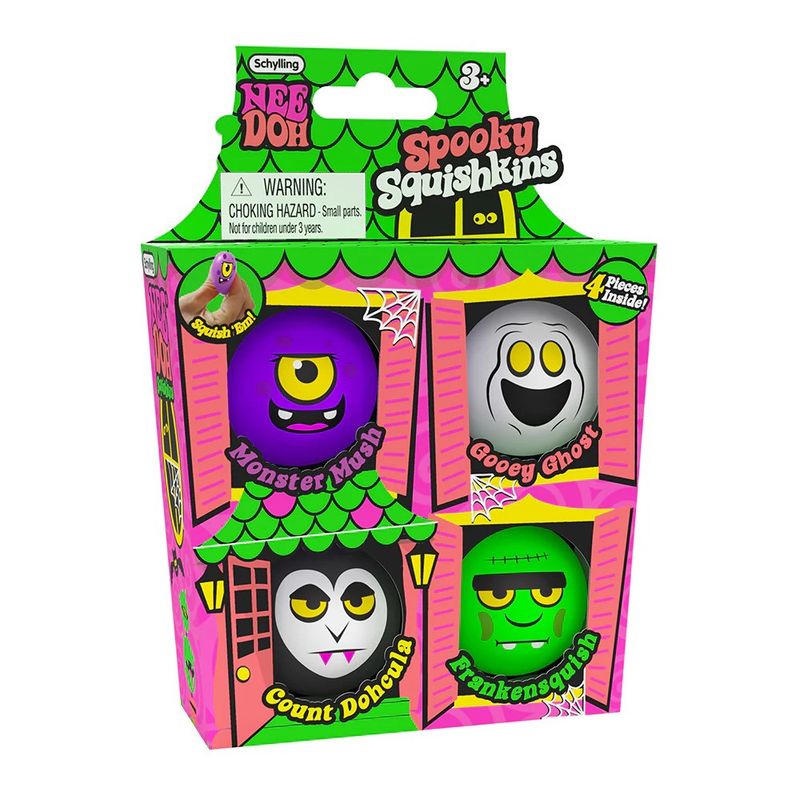 Nee Doh - Needohween Haunted House Squishkins 4pk
