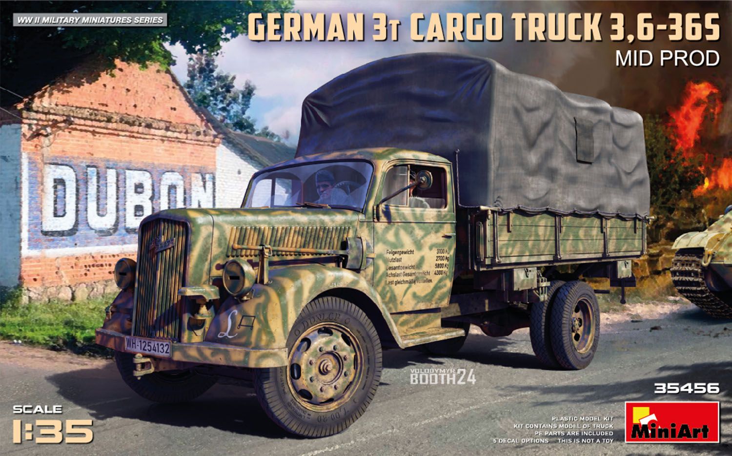 MiniArt - 1/35 German 3T Cargo Truck 3,6-36S Mid Prod