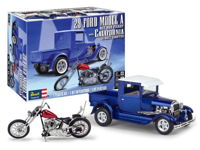 Revell - 1/25 1929 Ford Model A Hot Rod Pickup Truck w/ Cali Street Chopper