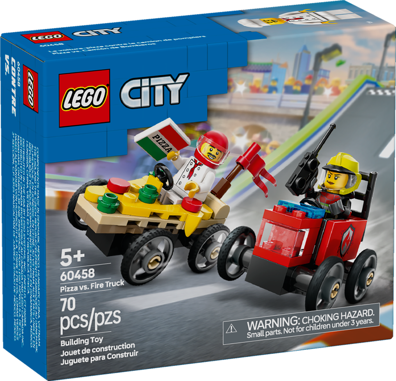 LEGO® CITY - Pizza vs. Fire Truck Race Car Pack