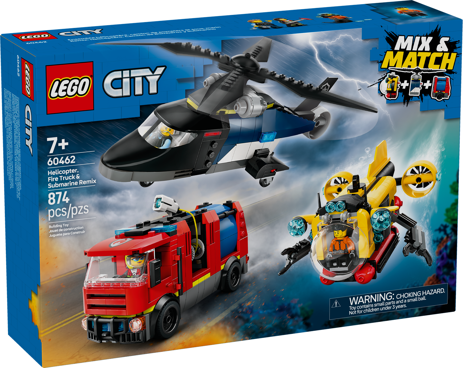 LEGO® CITY - Helicopter, Fire Engine &amp; Submarine Remix