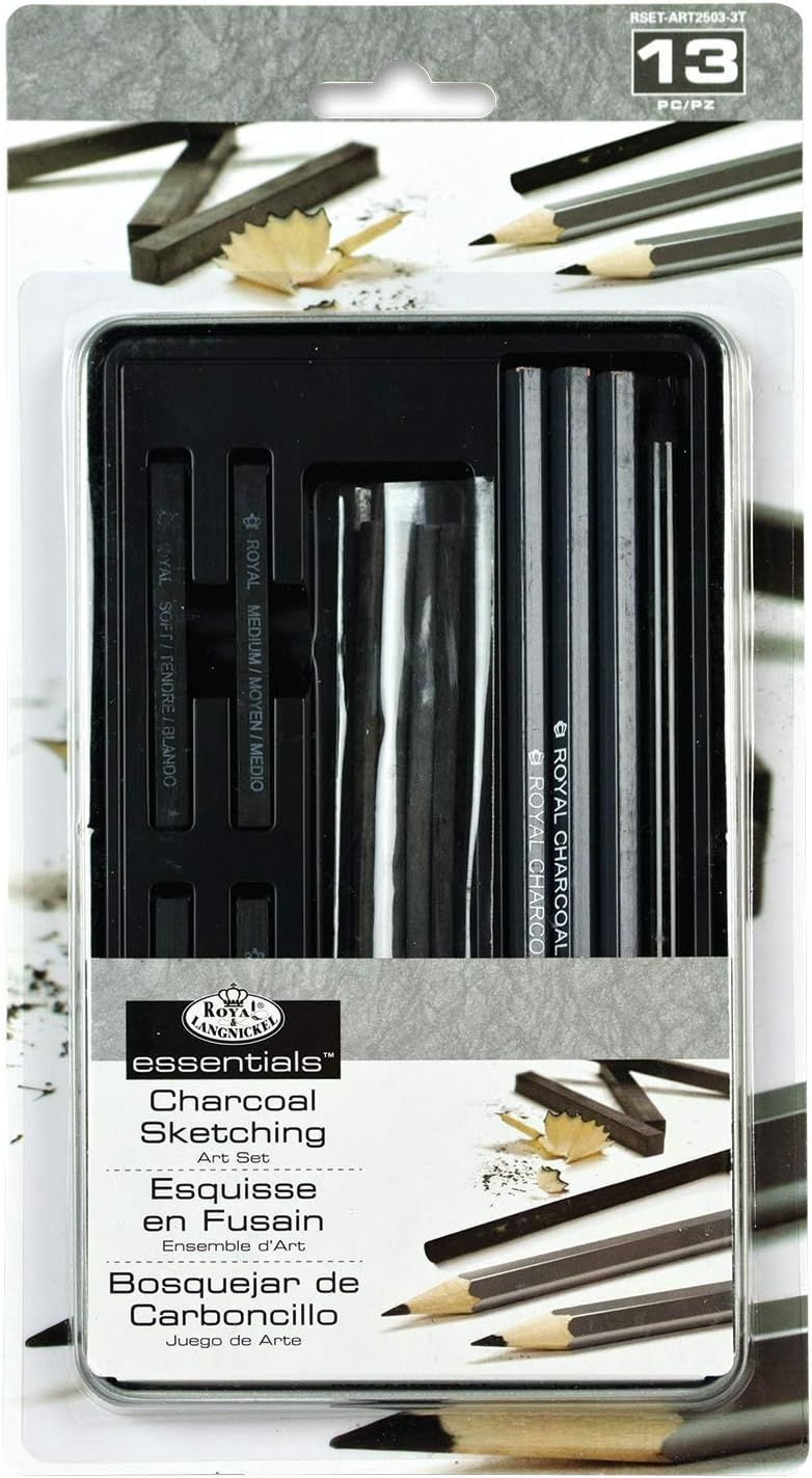 Royal &amp; Langnickel Art Tin - Charcoal Sketching Art Set