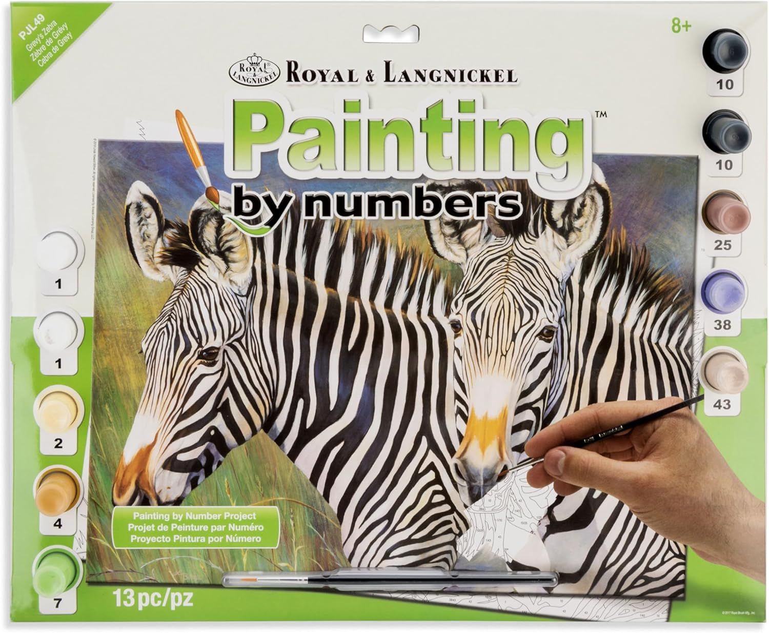 Royal &amp; Langnickel Paint By Number -  Grevy&#39;s Zebra