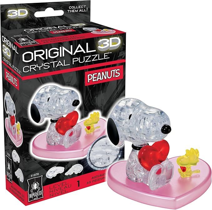 Original 3D Crystal Puzzle - Snoopy Heart