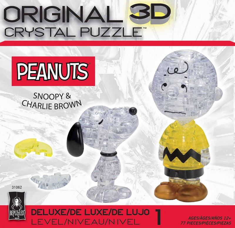 Original 3D Crystal Puzzle - Snoopy And Charlie Brown