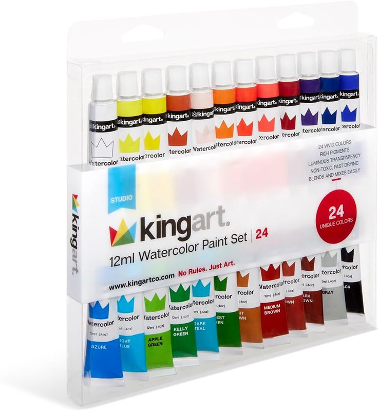 King Art - Watercolor Paint Set 24 Colors