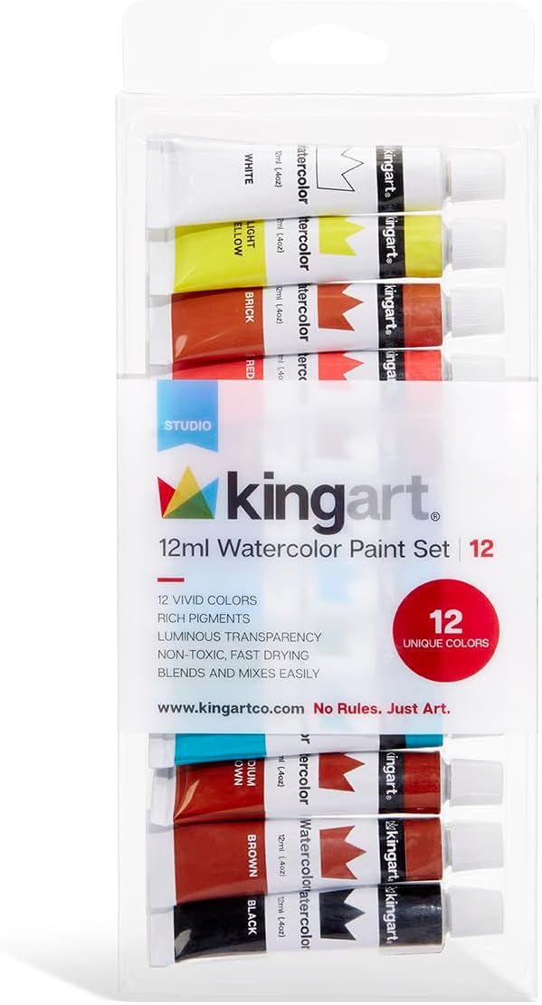 King Art - Watercolor Paint Set 12 Colors