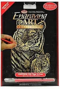 Engraving Art - Holographic Mini Tiger &amp; Cub