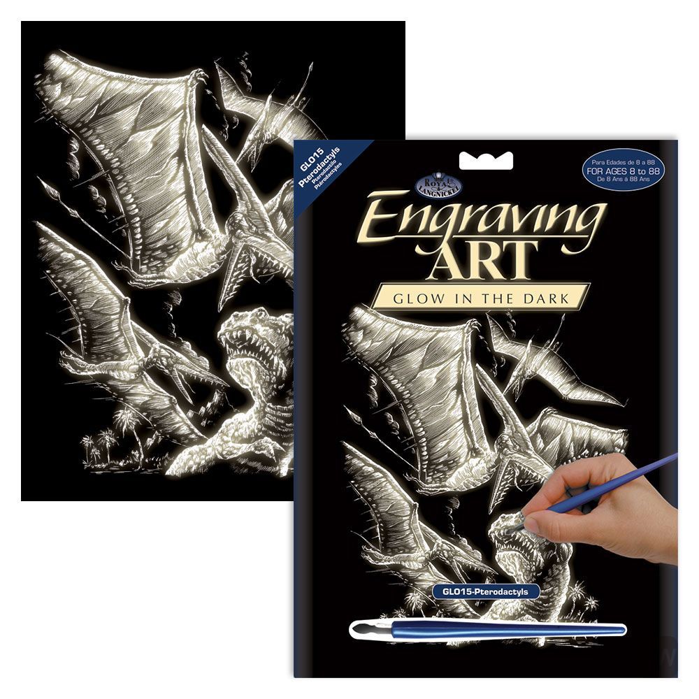 Royal Langnickel Engraving Art -  Glow in the Dark Pterodactyl