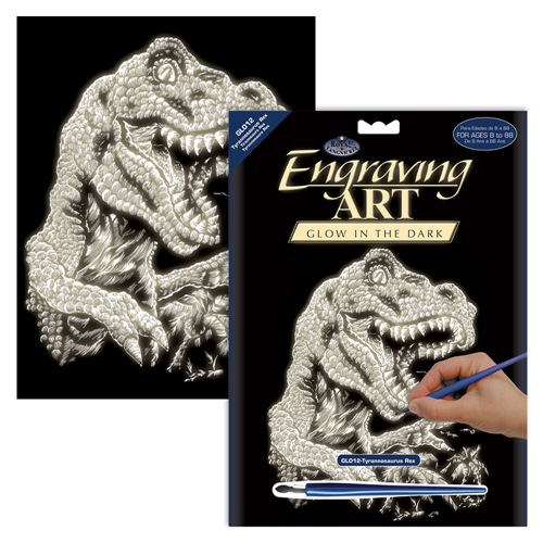 Royal Langnickel Engraving Art - Glow in the Dark Tyrannosaurus Rex