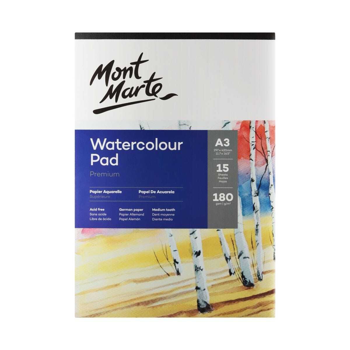 Mont Marte - Watercolour Pad A3 180gsm
