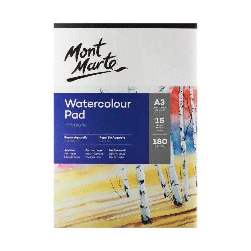 Mont Marte - Watercolour Pad A3 180gsm