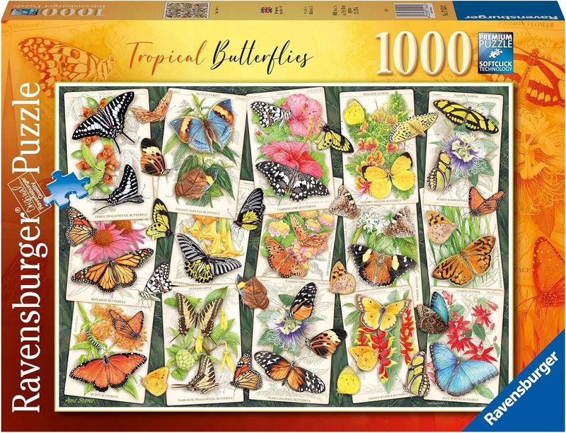 1000pc: Tropical Butterflies