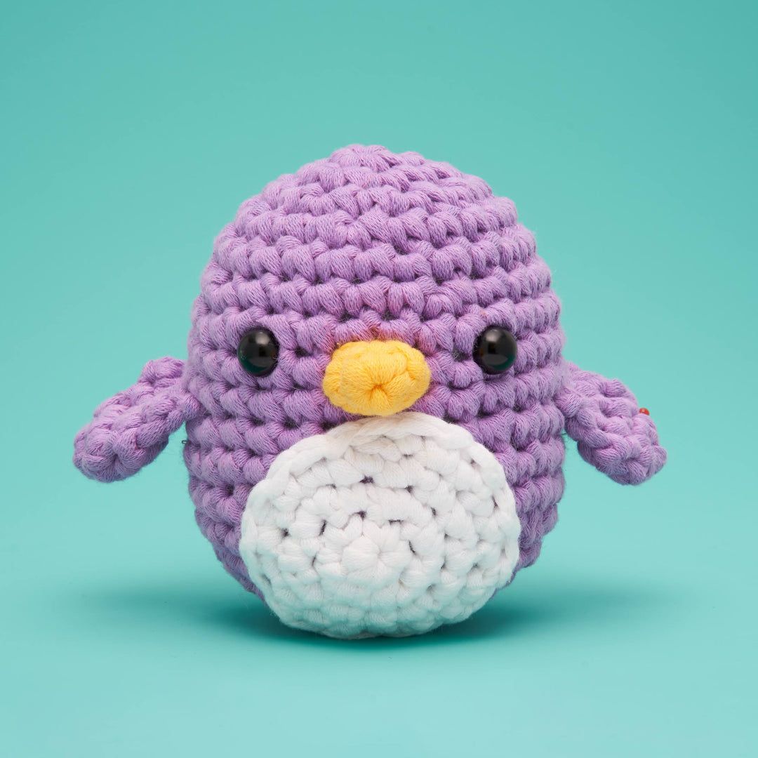 The Woobles Crochet Kit -  PIERRE - Purple Penguin