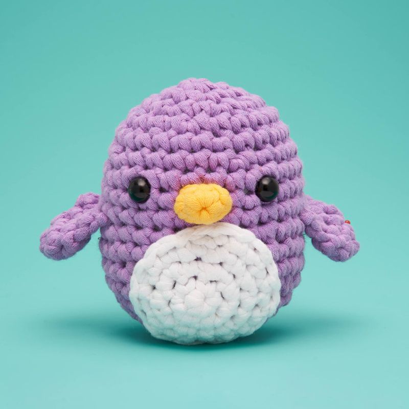 The Woobles Crochet Kit -  PIERRE - Purple Penguin