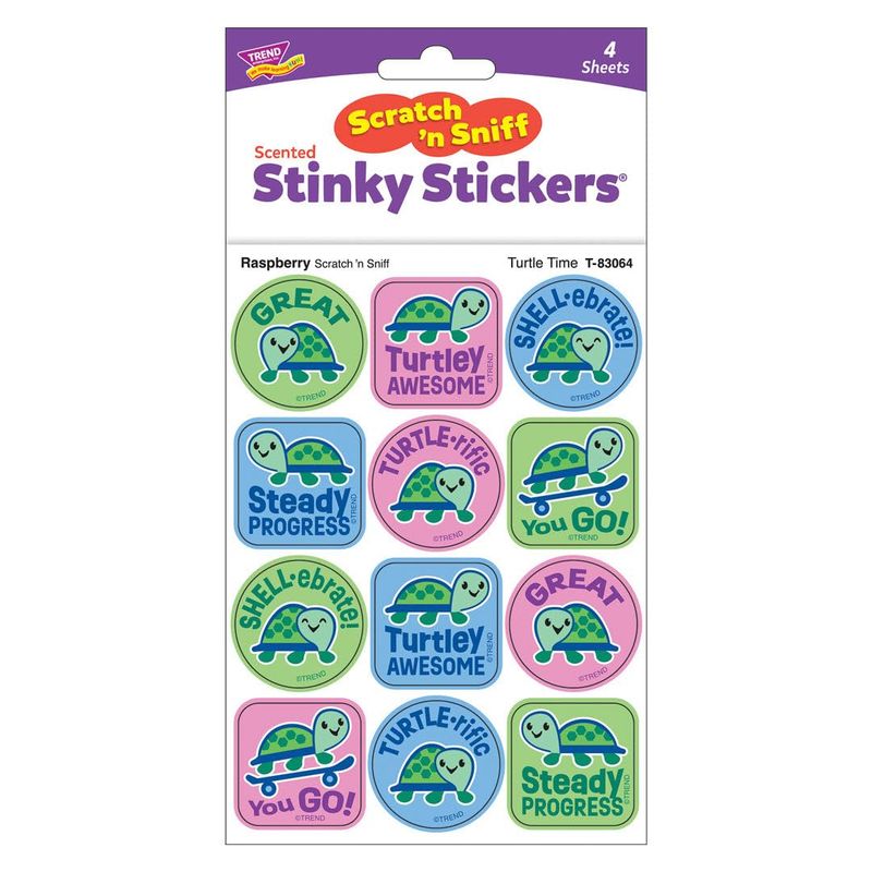 Scratch &#39;N Sniff Stinky Stickers - Turtle Time, Raspberry