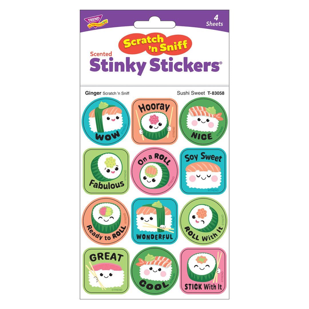 Scratch &#39;N Sniff Stinky Stickers - Sushi Sweet, Ginger