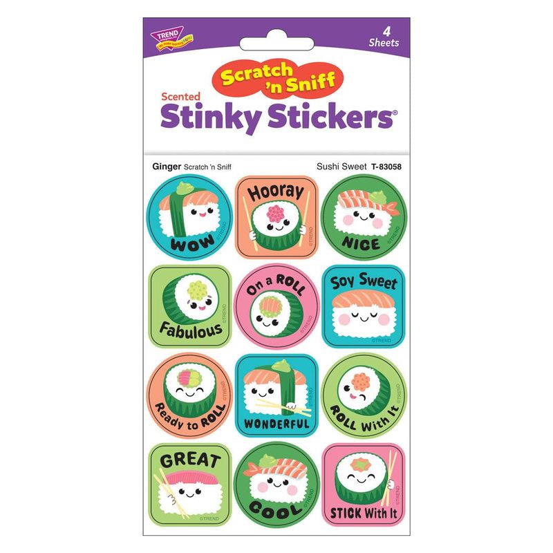 Scratch &#39;N Sniff Stinky Stickers - Sushi Sweet, Ginger