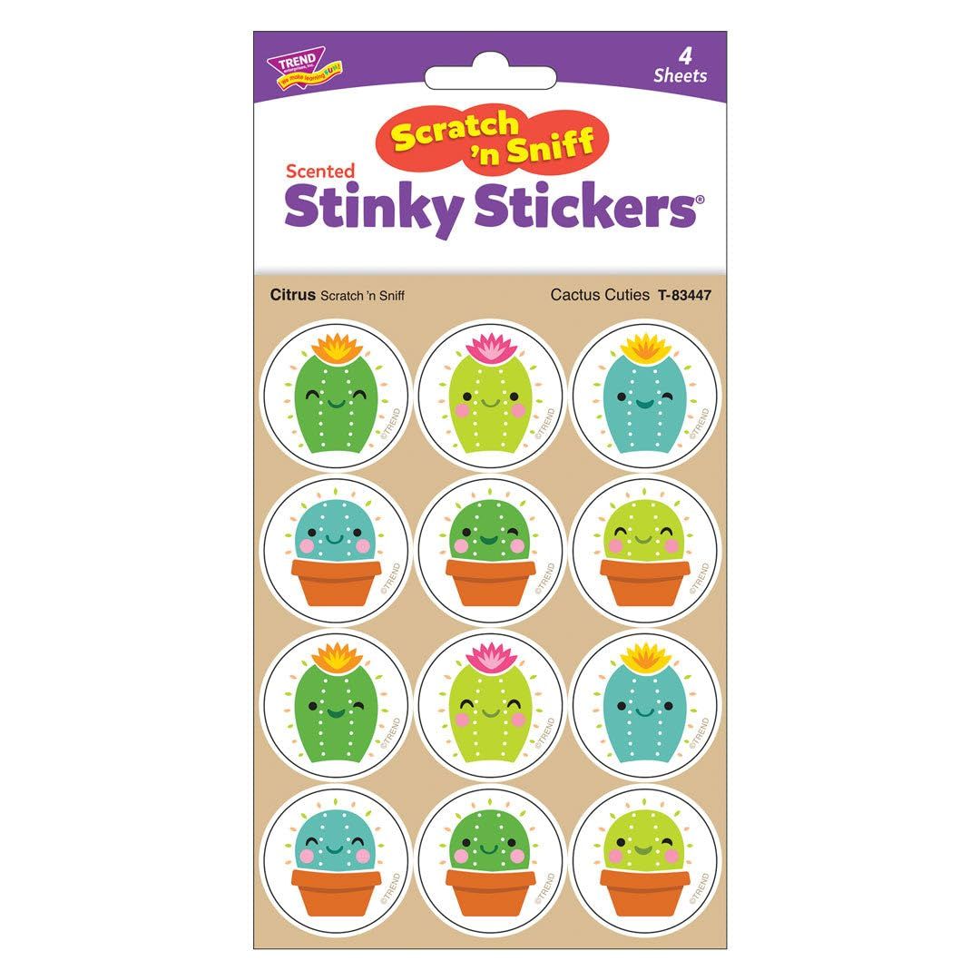 Scratch &#39;N Sniff Stinky Stickers - Cactus Cuties, Citrus