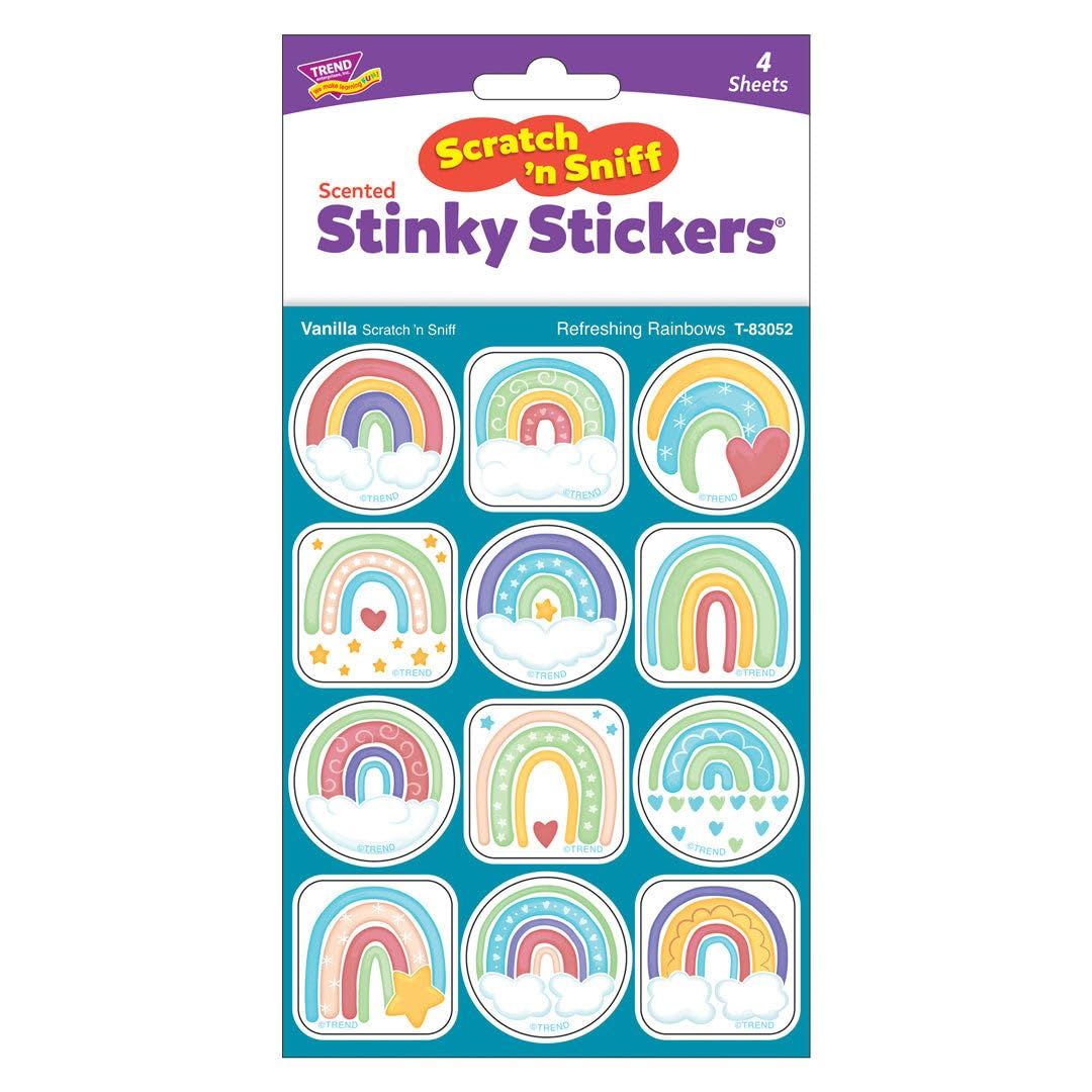Scratch &#39;N Sniff Stinky Stickers - Refreshing Rainbows, Vanilla