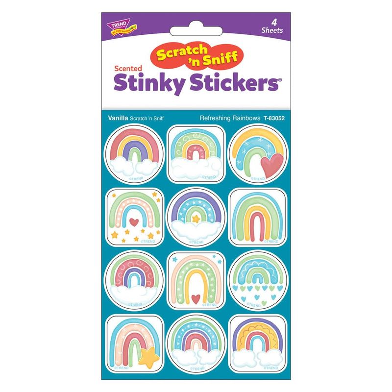 Scratch &#39;N Sniff Stinky Stickers - Refreshing Rainbows, Vanilla