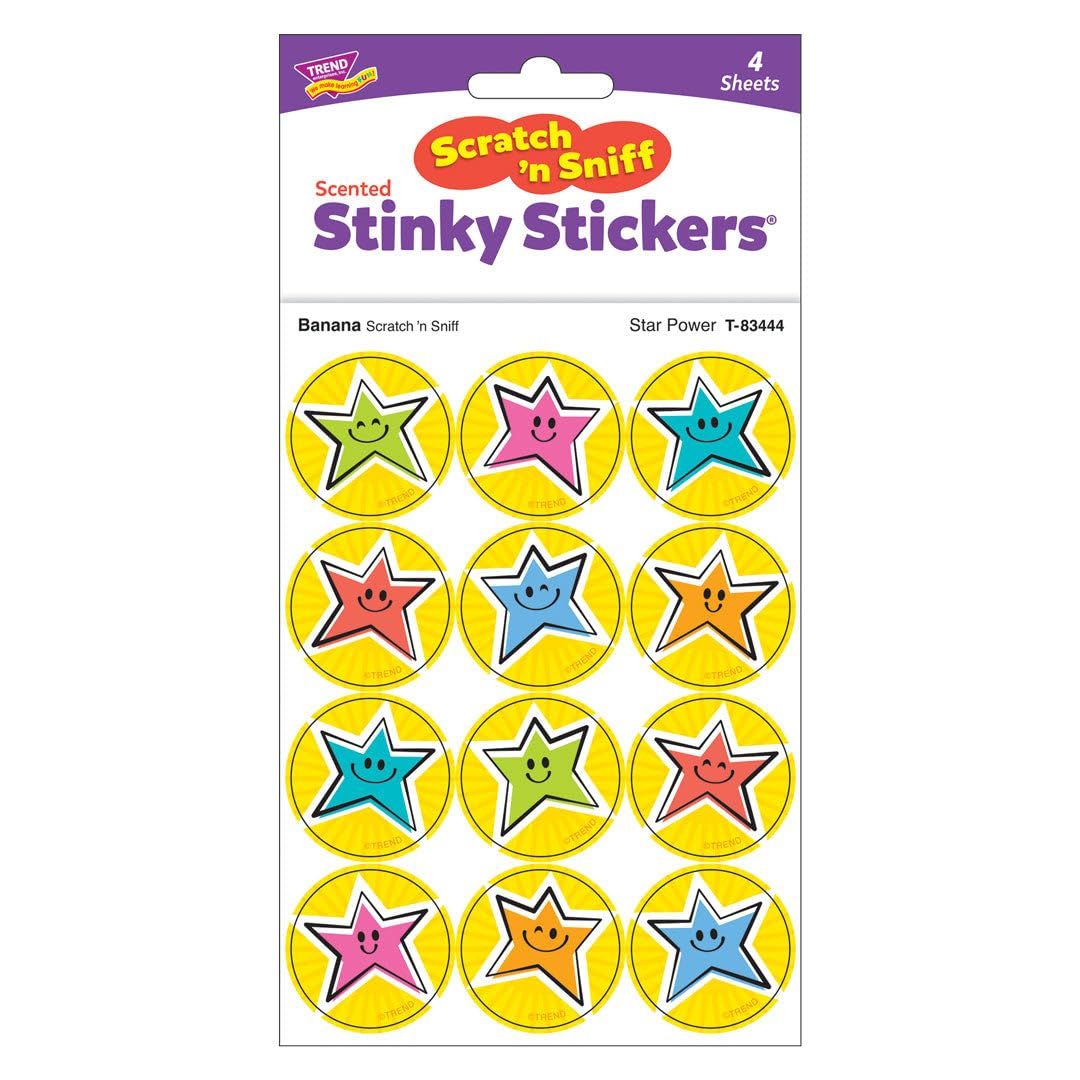 Scratch &#39;N Sniff Stinky Stickers - Star Power, Banana