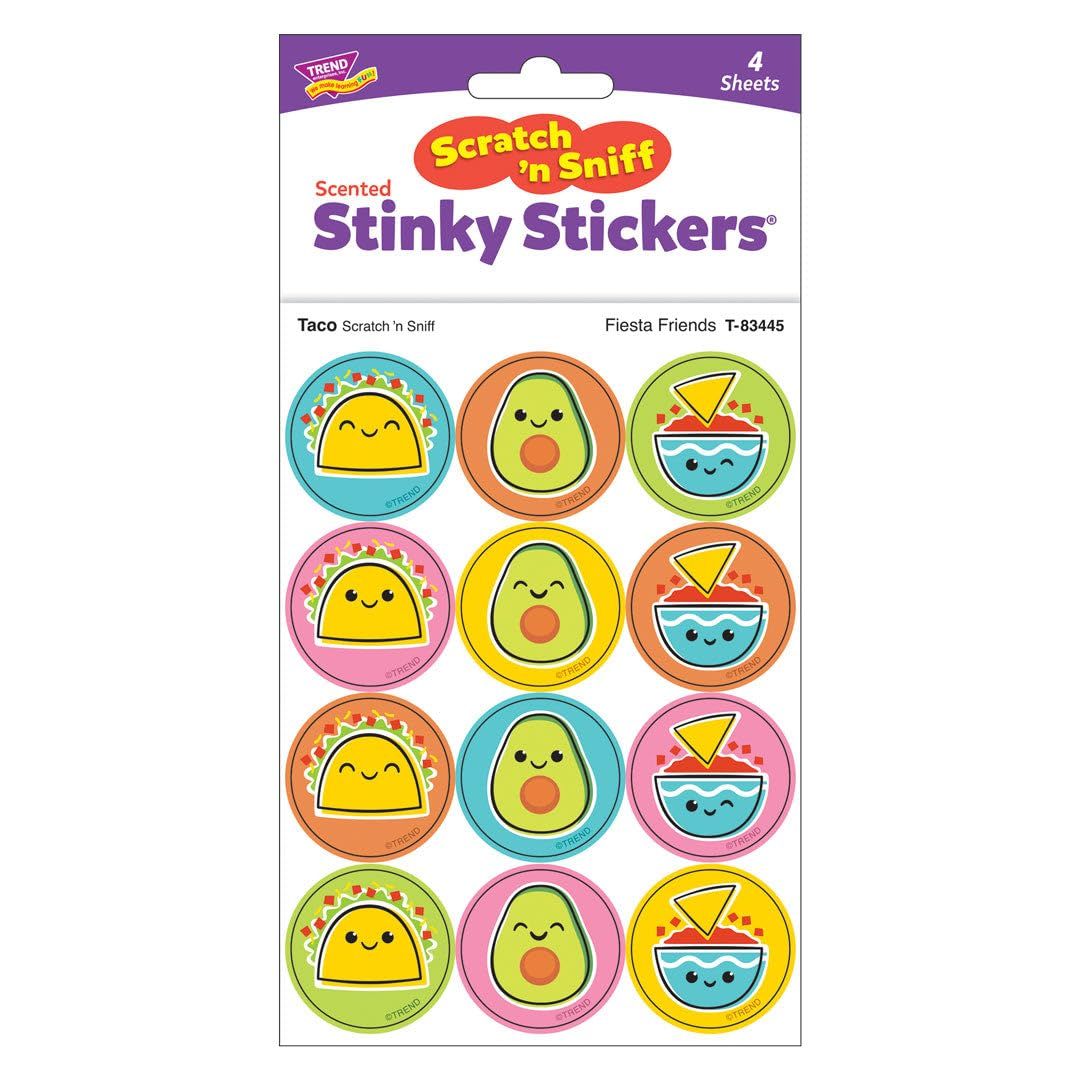 Scratch &#39;N Sniff Stinky Stickers - Fiesta Friends, Taco