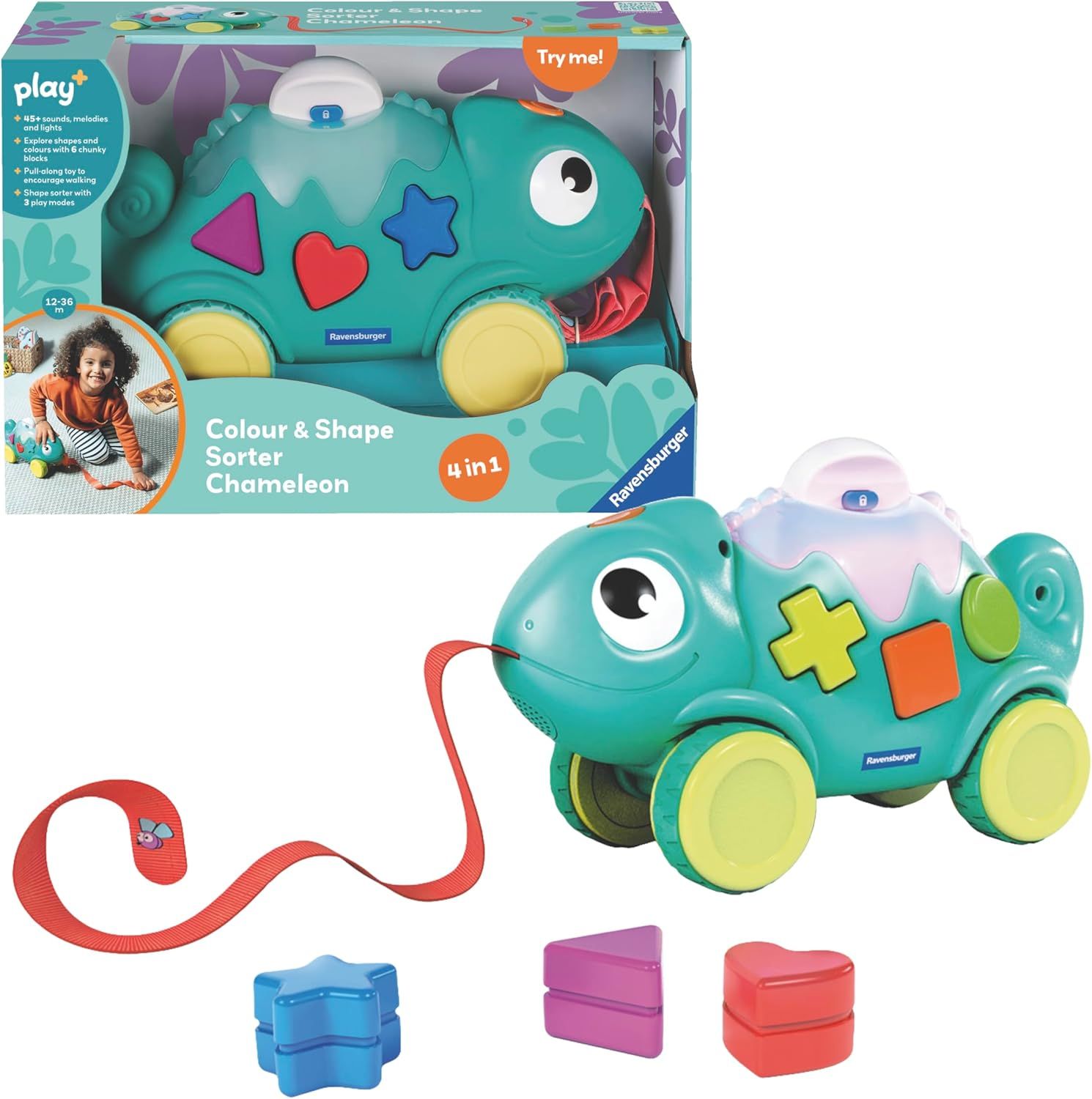 Play+ Colour &amp; Shape Sorter: Chameleon