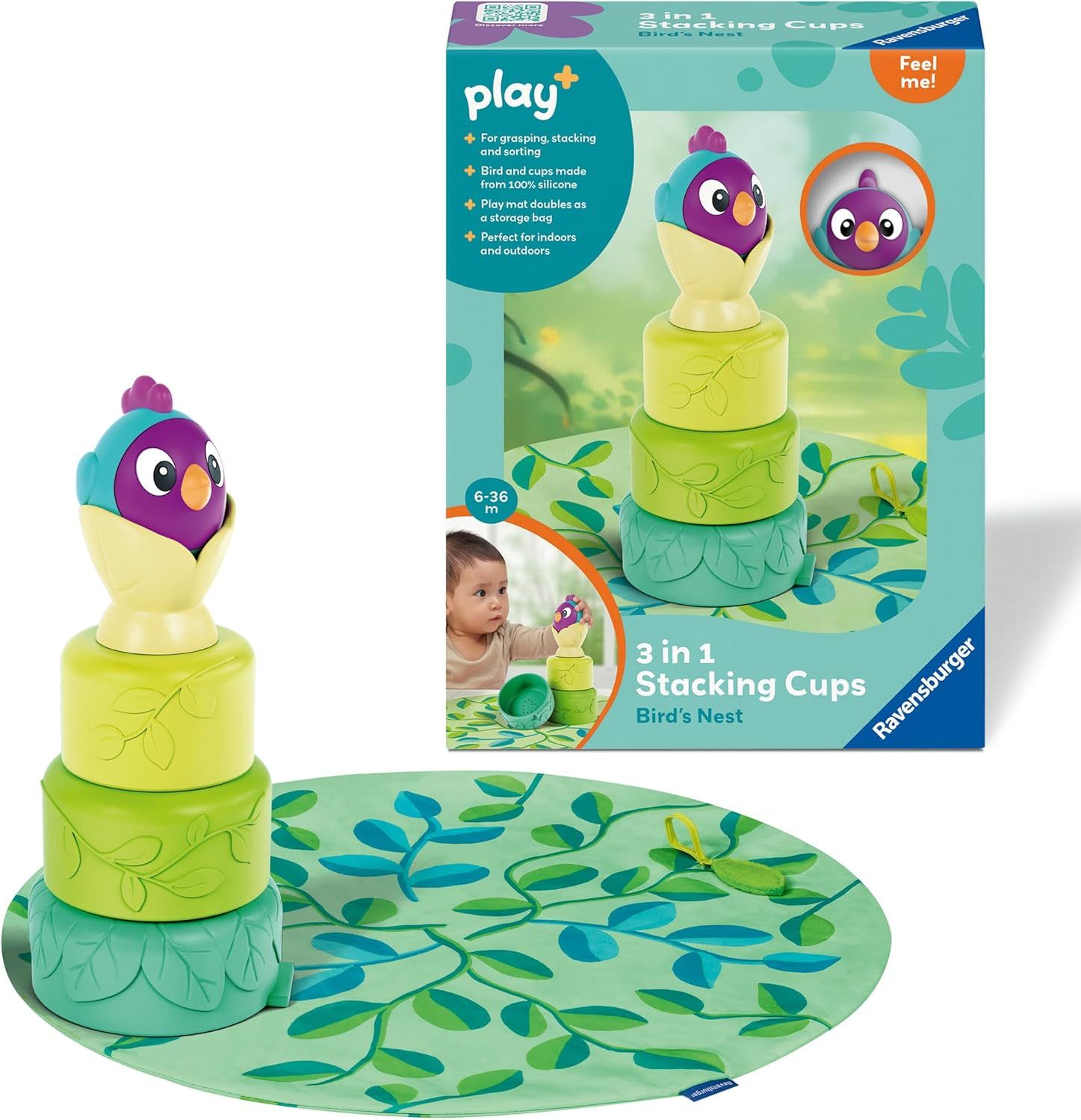 Play+ 3-in-1 Stacking Cups Bird&#39;s Nest