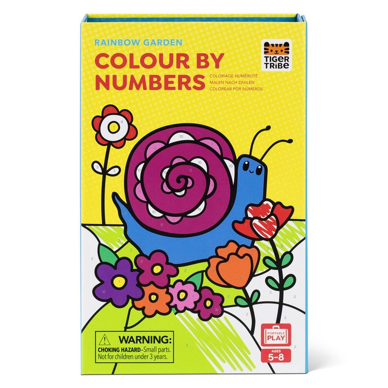 Colour By Number - Rainbow Garden