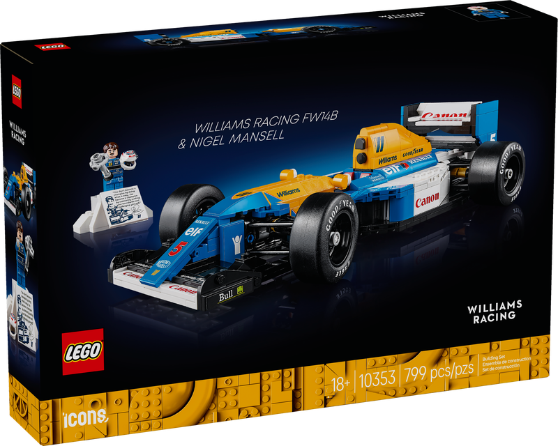 LEGO® ICONS - Williams Racing FW14B &amp; Nigel Mansell