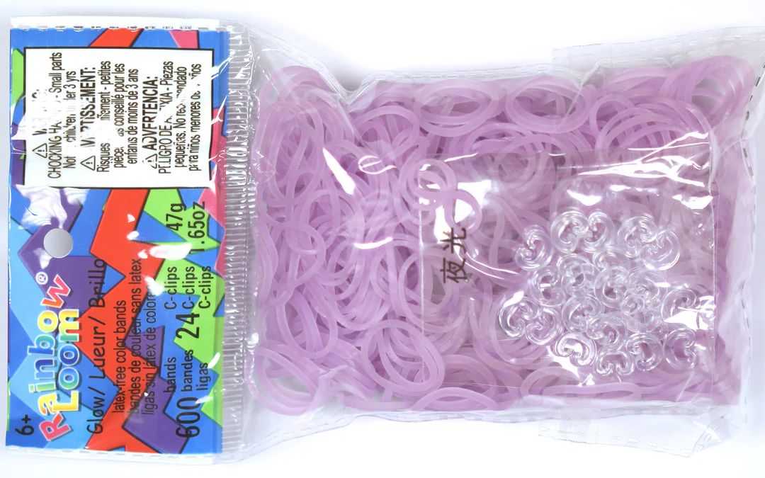 Rainbow Loom Elastics - Electric Purple (Glow)