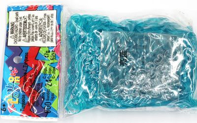 Rainbow Loom Elastics - Jelly Turquoise