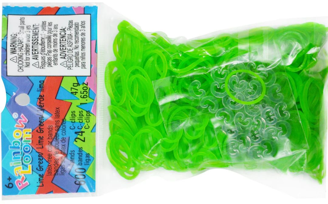 Rainbow Loom Elastics - Lime Green