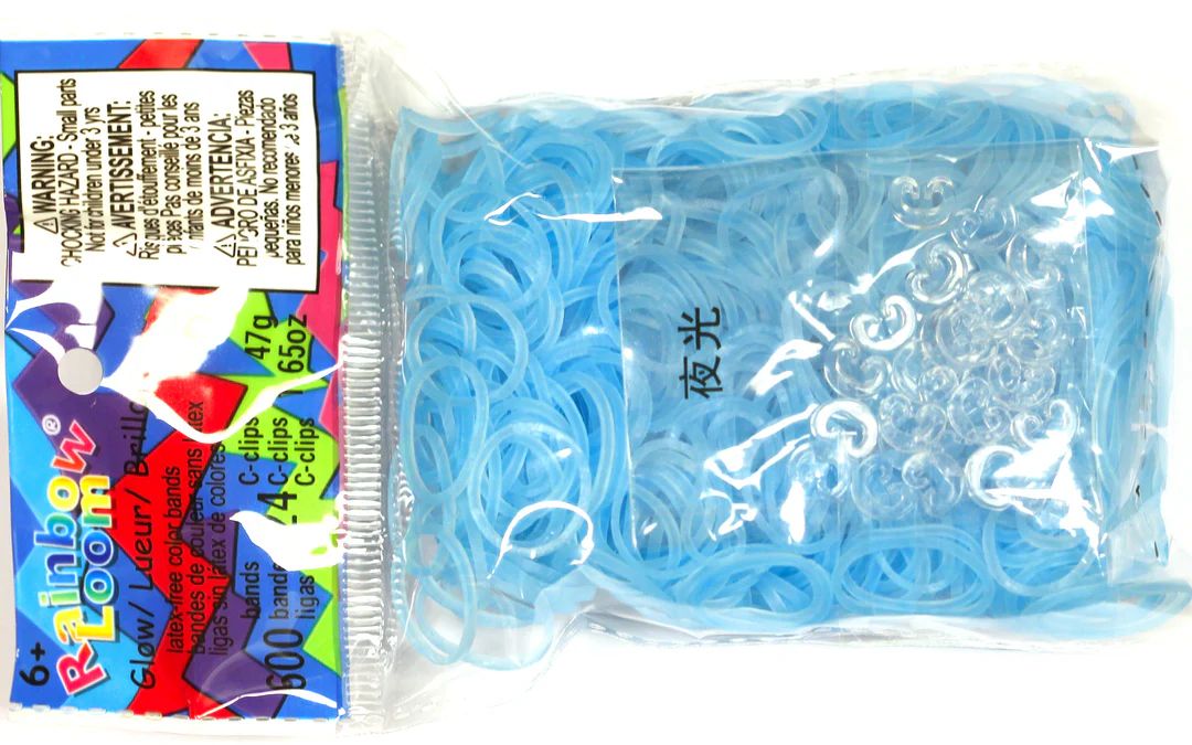 Rainbow Loom Elastics - Electric Blue (Glow)