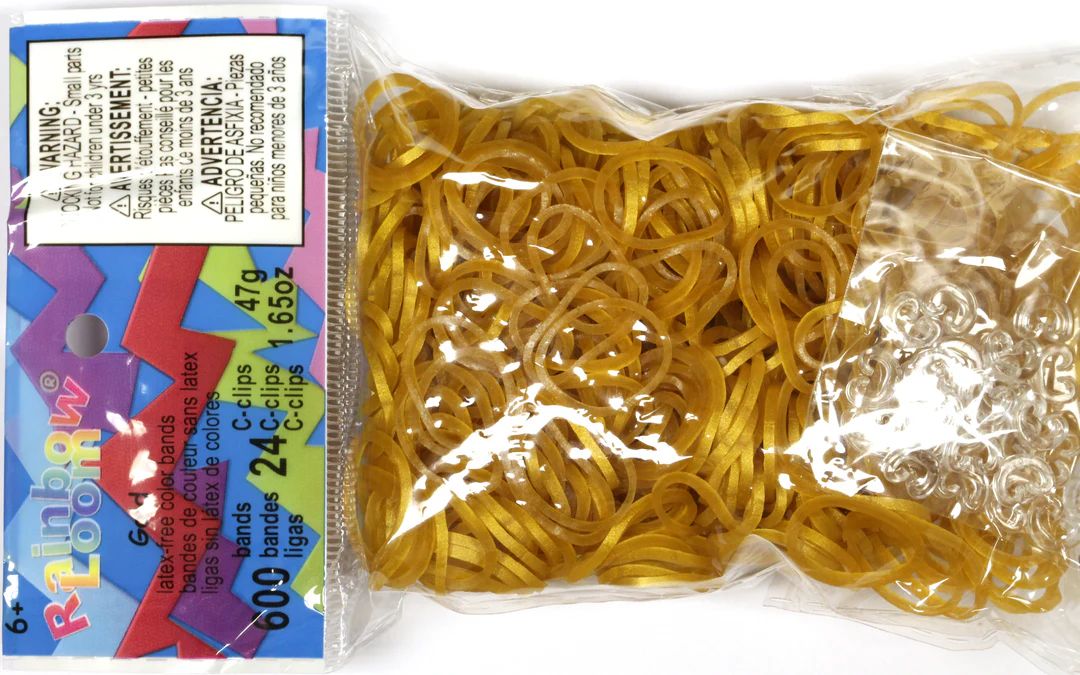 Rainbow Loom Elastics - Gold